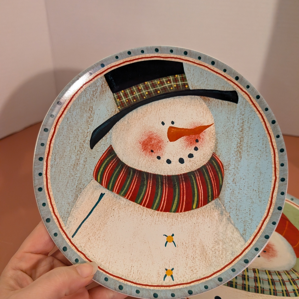 Lot of 3 (THREE) Oneida Frosty Folks Stoneware Dessert/Salad Plates - Picture 2 of 9